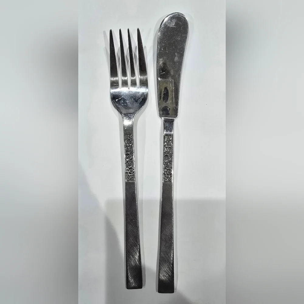 VTG Stanley Roberts Rogers Dorette Stainless Flatware Japan Fork Butter Knife